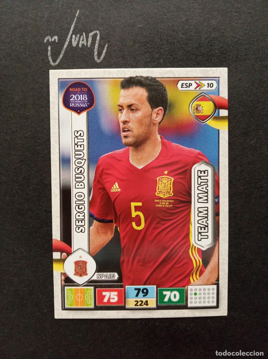 Cromos de f&uacute;tbol: ESP 10 SERGIO BUSQUETS ESPA&Ntilde;A FC BARCELONA ⚽ PANINI &reg; ADRENALYN ROAD FIFA WORLD CUP RUSSIA 2018 18