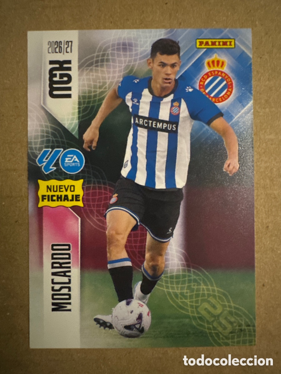 Cromos de f&uacute;tbol: # 482 Moscardo Espanyol Megacracks 26 27 2026 2027 Nuevo Fichaje 2 Segunda 2a 2&ordf; Edici&oacute;n