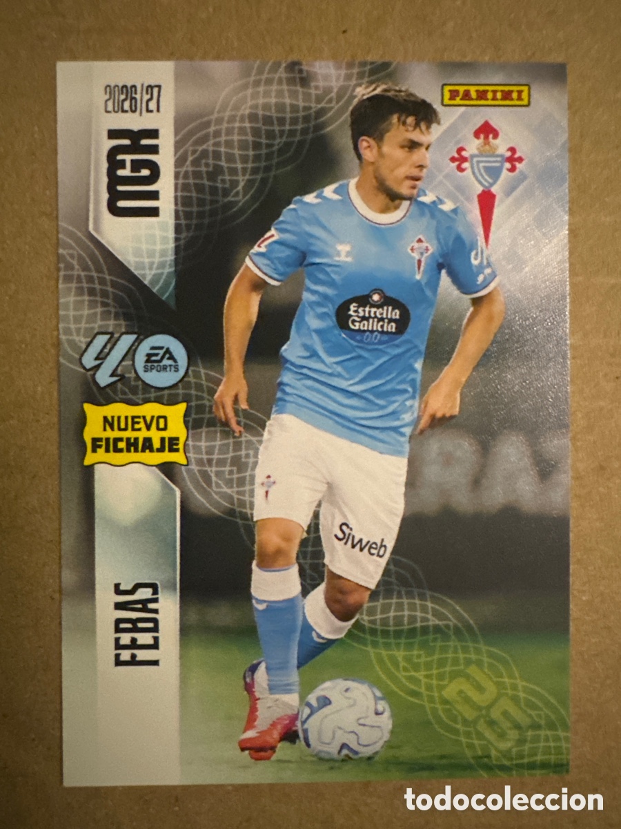 Cromos de f&uacute;tbol: # 483 Febas Celta de Vigo Megacracks 26 27 2026 2027 Nuevo Fichaje 2 Segunda 2a 2&ordf; Edici&oacute;n
