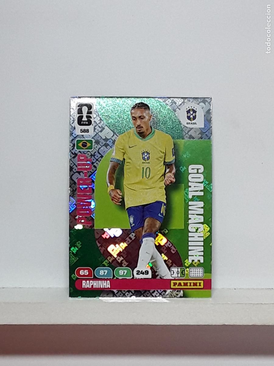 Cromos de f&uacute;tbol: ADRENALYN MUNDIAL 2026 WORLD CUP 26 ALBUM PANINI N 588 BRASIL BRAZIL POWER MACHINE RAPHINHA