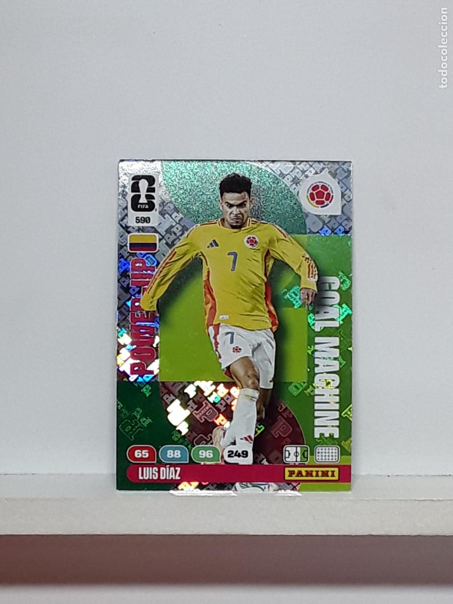 Cromos de f&uacute;tbol: ADRENALYN MUNDIAL 2026 WORLD CUP 26 ALBUM PANINI N 590 COLOMBIA POWER MACHINE LUIS DIAZ