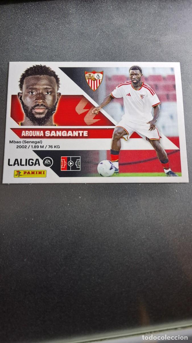 Football Stickers: CROMO SANGANTE FICHAJE 17 ULTIMOS FICHAJES 17 SEVILLA LIGA 2026 2027 26 27 ESTE PANINI NUNCA PEGADO