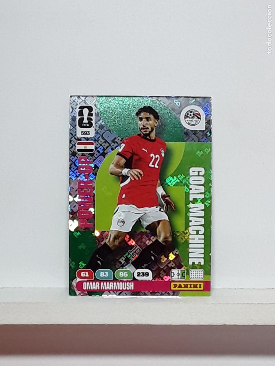 Cromos de f&uacute;tbol: ADRENALYN MUNDIAL 2026 WORLD CUP 26 ALBUM PANINI N 593 EGIPTO EGYPT POWER MACHINE OMAR MARMOUSH
