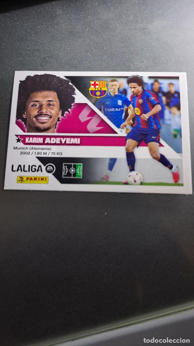 Cromos de f&uacute;tbol: CROMO ADEYEMI FICHAJE 19 ULTIMOS FICHAJES 19 BARCELONA LIGA 2026 2027 26 27 ESTE PANINI NUNCA PEGADO