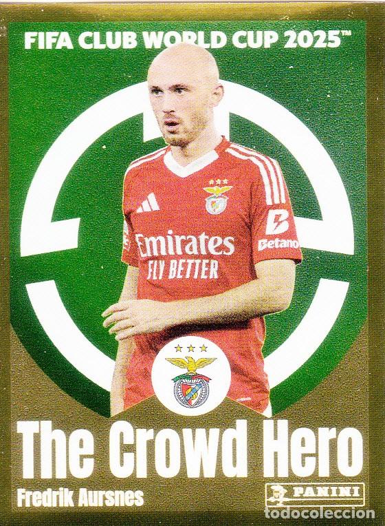 Cromos de f&uacute;tbol: FIFA WORLD CUP 25 - FREDRIK AURSNES N&ordm; 190 - THE CROWD HERO (NUEVO DE SOBRE)