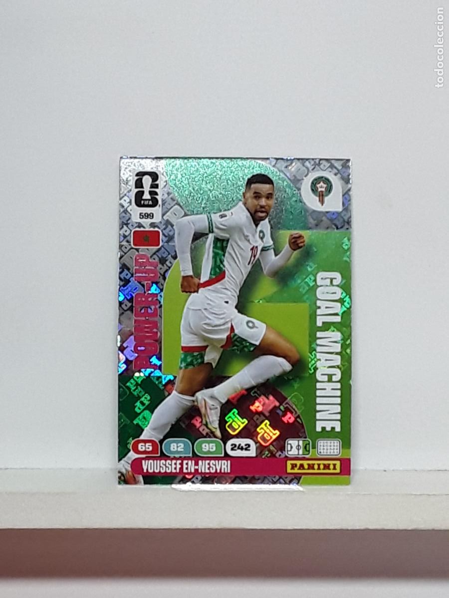 Cromos de f&uacute;tbol: ADRENALYN MUNDIAL 2026 WORLD CUP 26 ALBUM PANINI N 599 MARRUECOS POWER MACHINE YOUSSEF EN-NESYRI