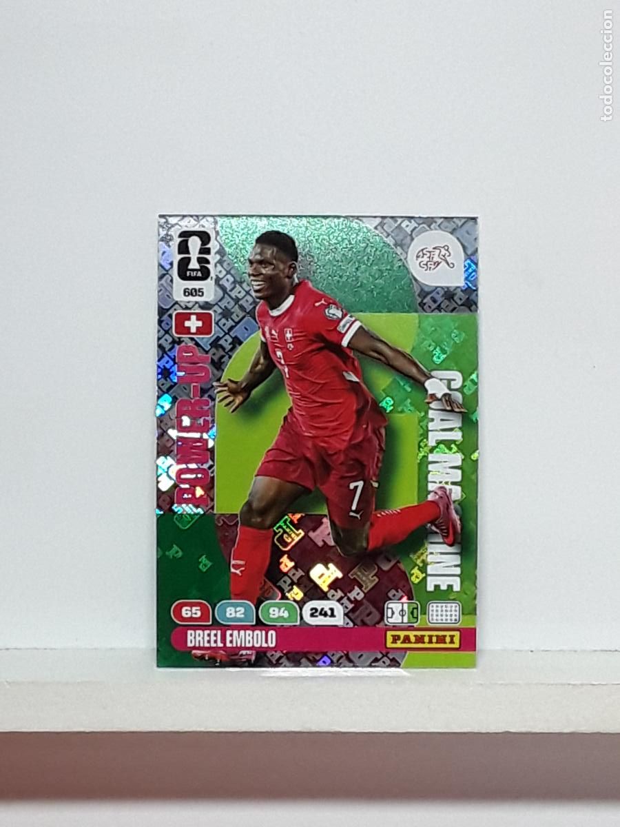 Cromos de f&uacute;tbol: ADRENALYN MUNDIAL 2026 WORLD CUP 26 ALBUM PANINI N 605 SUIZA POWER MACHINE BREEL EMBOLO
