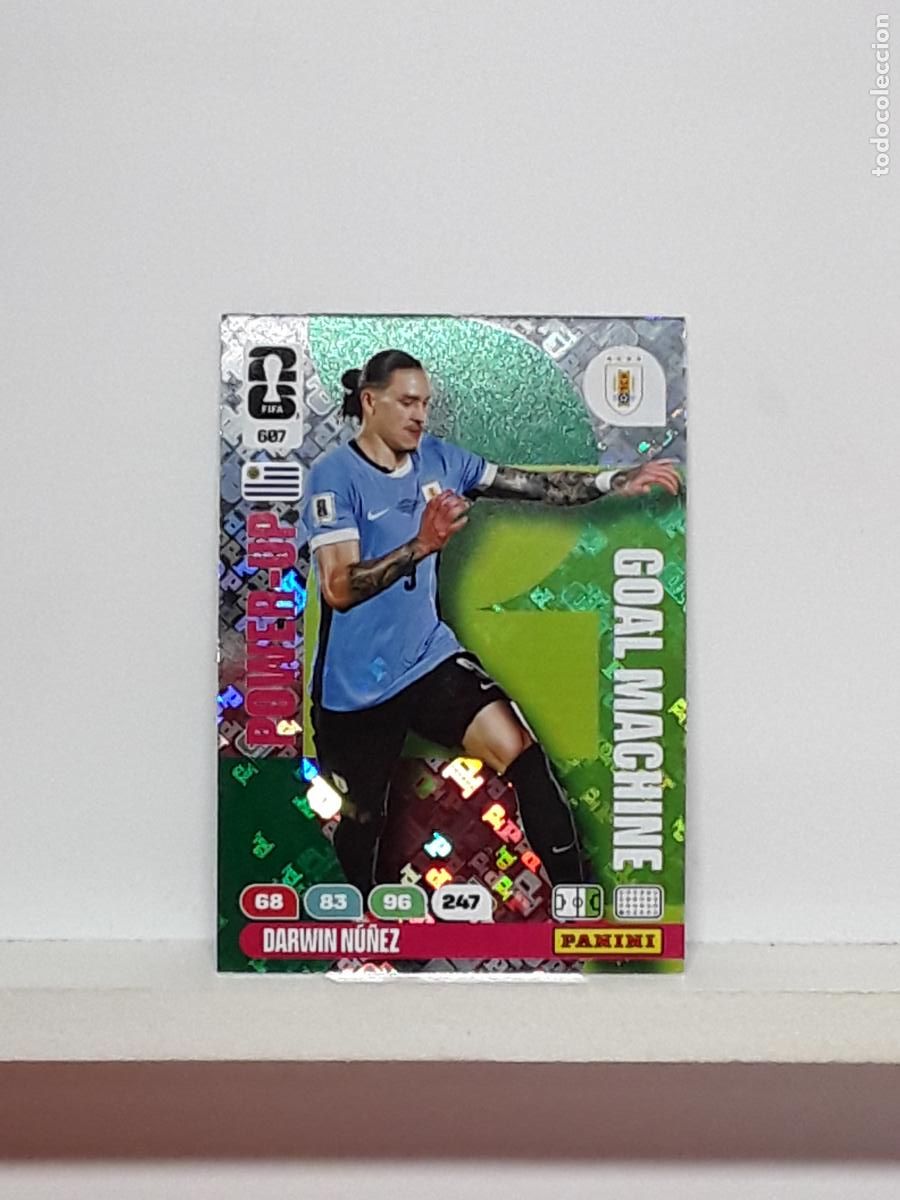 Cromos de f&uacute;tbol: ADRENALYN MUNDIAL 2026 WORLD CUP 26 ALBUM PANINI N 606 URUGUAY POWER MACHINE DARWIN NU&Ntilde;EZ