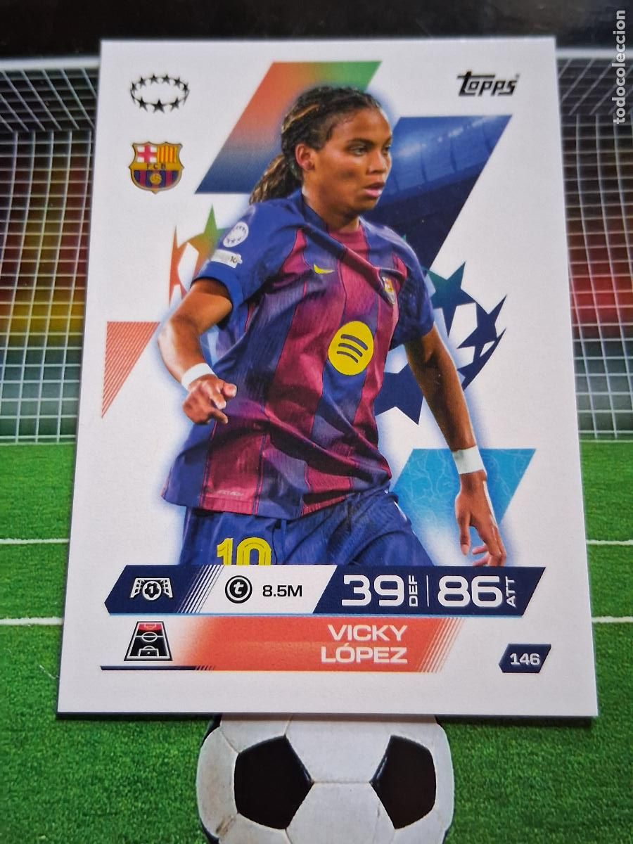 Fu&szlig;ball-Sticker: 146 VICKY LOPEZ BARCELONA FEMENINO TOPPS MATCH ATTAX EXTRA CHAMPIONS 2025 2026 25 26