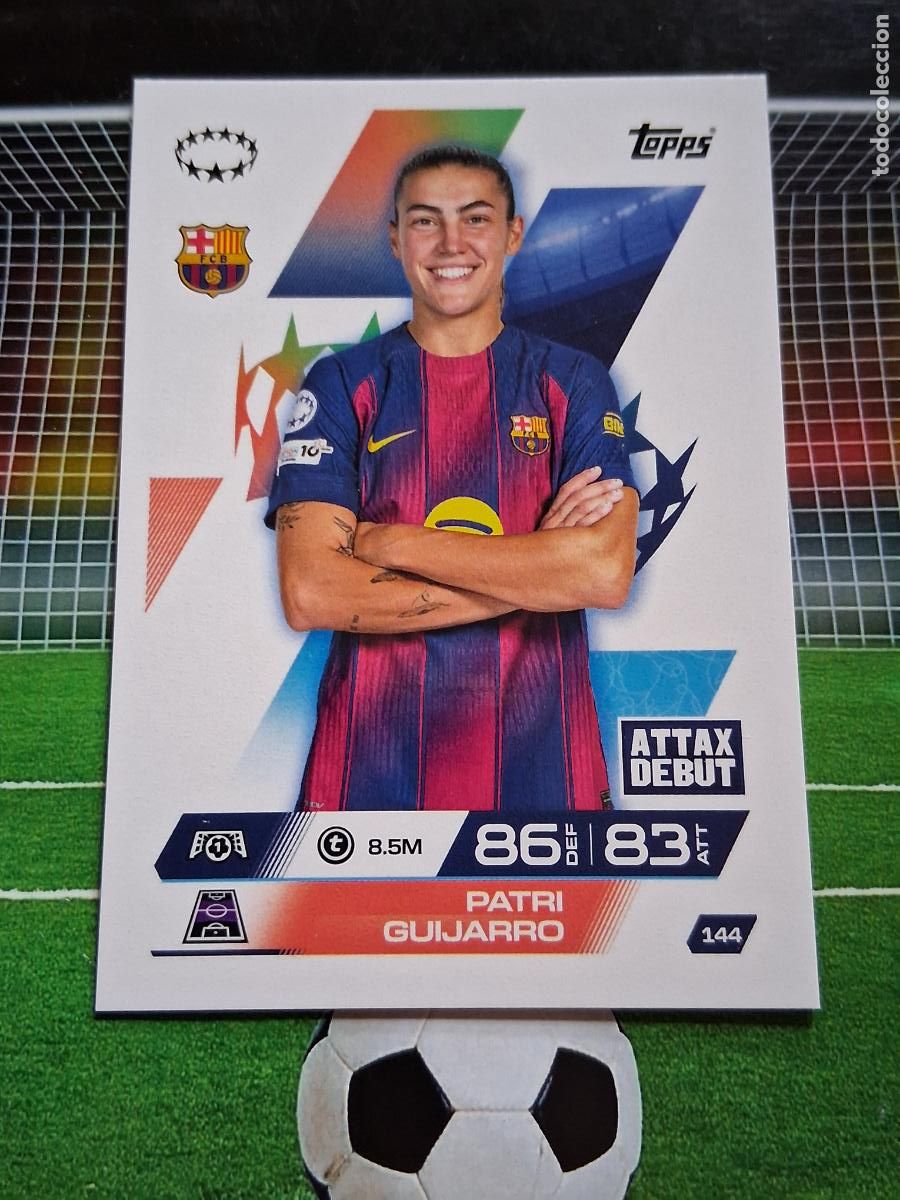 Fu&szlig;ball-Sticker: 144 PATRI GUIJARRO BARCELONA FEMENINO TOPPS MATCH ATTAX EXTRA CHAMPIONS 2025 2026 25 26