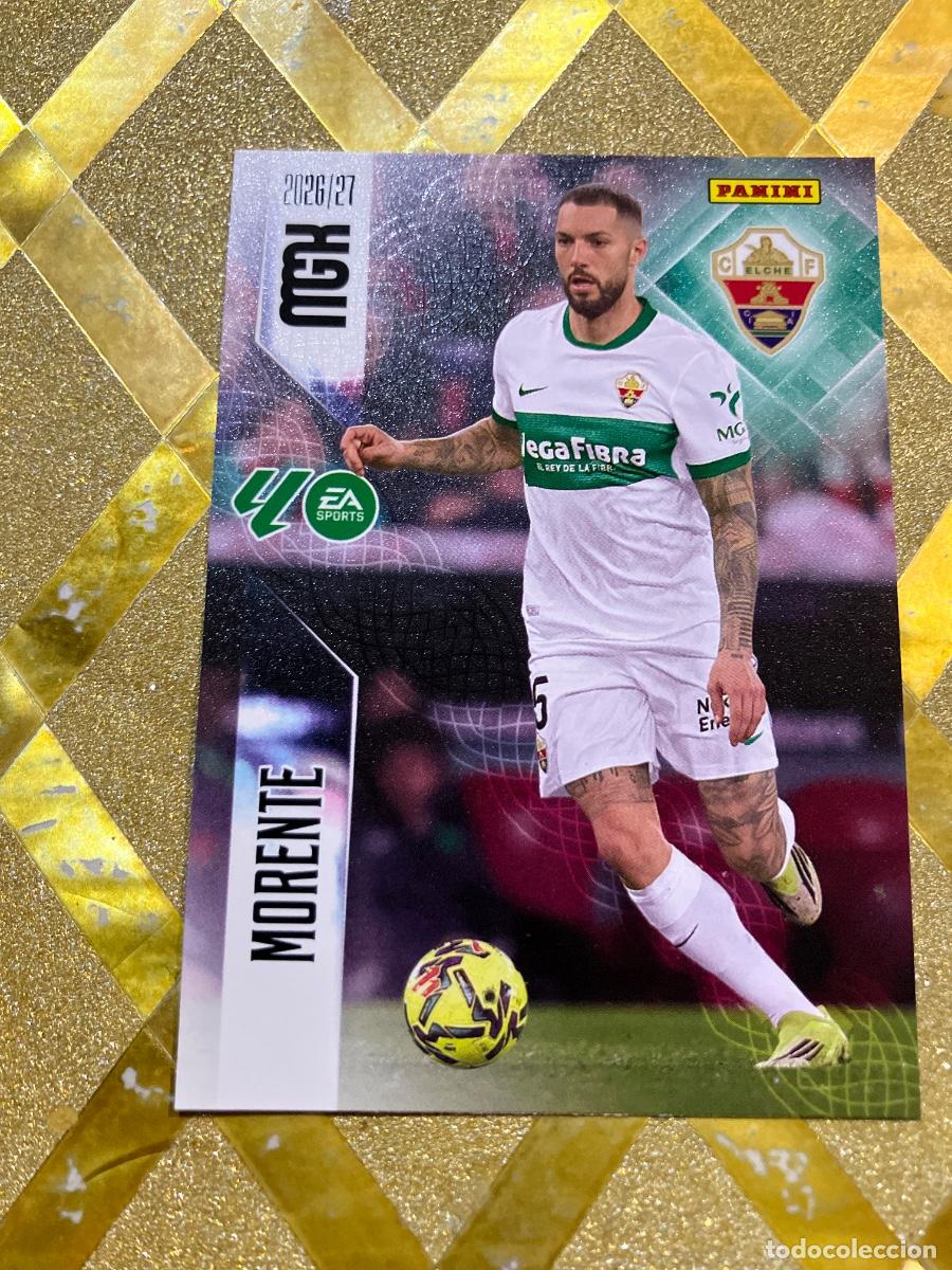 Cromos de f&uacute;tbol: CROMO DE FUTBOL NUMERO 158 MORENTE ELCHE LIGA 2026 2027 MEGACRAKS MGK PANINI !