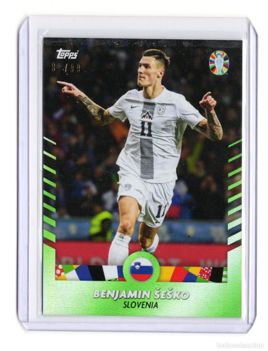 Cromos de f&uacute;tbol: Benjamin Sesko Slovenia Topps UEFA Euro 2024 Numerada 92 /99