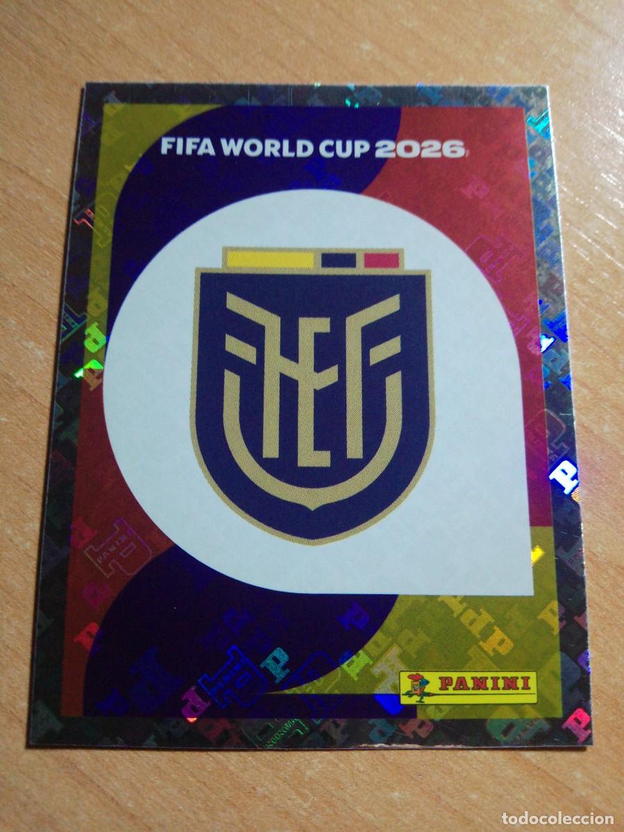 Cromos de f&uacute;tbol: ECU 1 ESCUDO ECUADOR MUNDIAL FIFA WORLD CUP 2026 26 PANINI STICKERS NUEVO