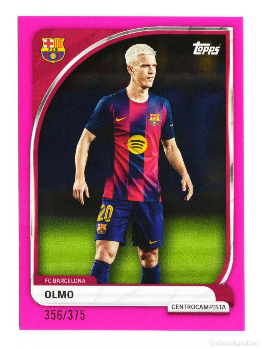 Cromos de f&uacute;tbol: Dani Olmo Barcelona Topps Team Set 2024 Pink Numerada 356 /375