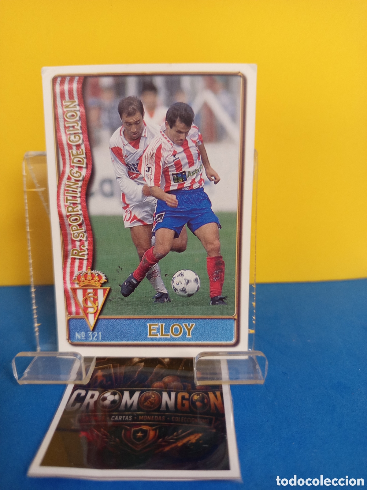 Cromos de f&uacute;tbol: ❇️ CROMO ⚽ CARD 321 ELOY SPORTING DE GIJ&Oacute;N FICHAS DE LA LIGA 96 97 1996 1997 MUNDICROMO SPORT ❇️
