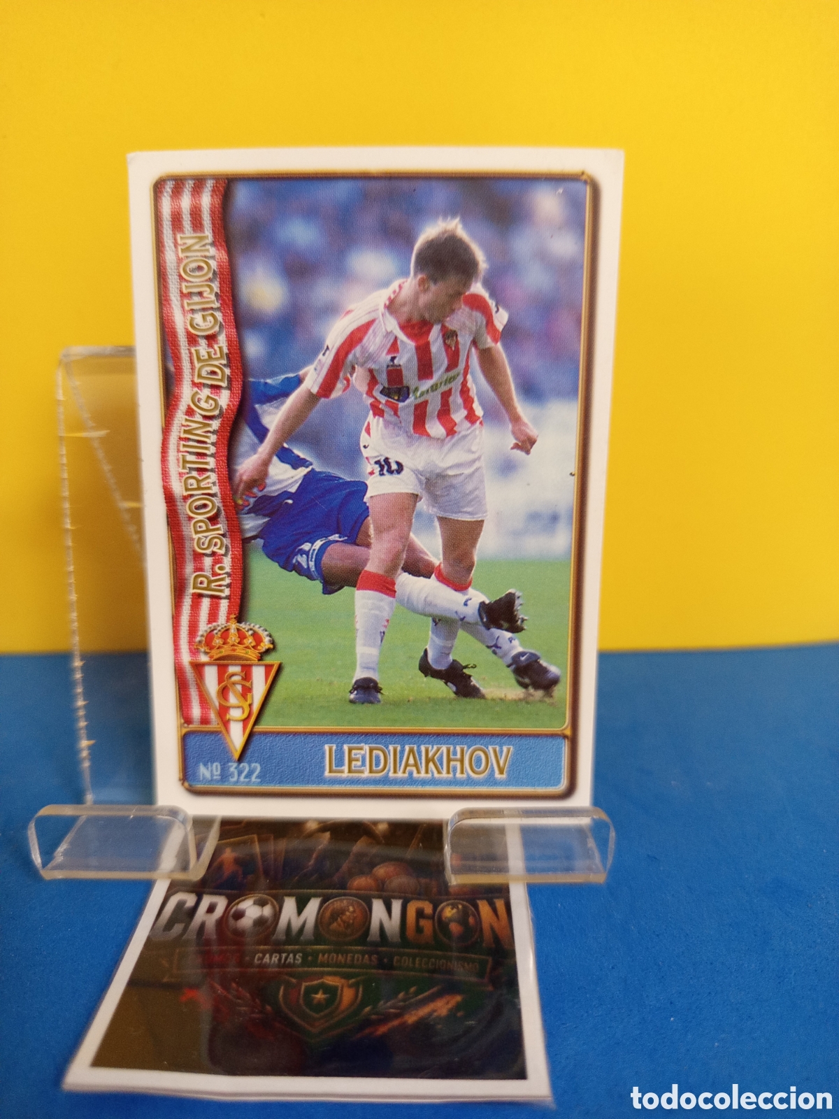 Cromos de f&uacute;tbol: ❇️ CROMO ⚽ CARD 322 LEDIAKHOV SPORTING DE GIJ&Oacute;N FICHAS DE LA LIGA 96 97 1996 1997 MUNDICROMO ❇️