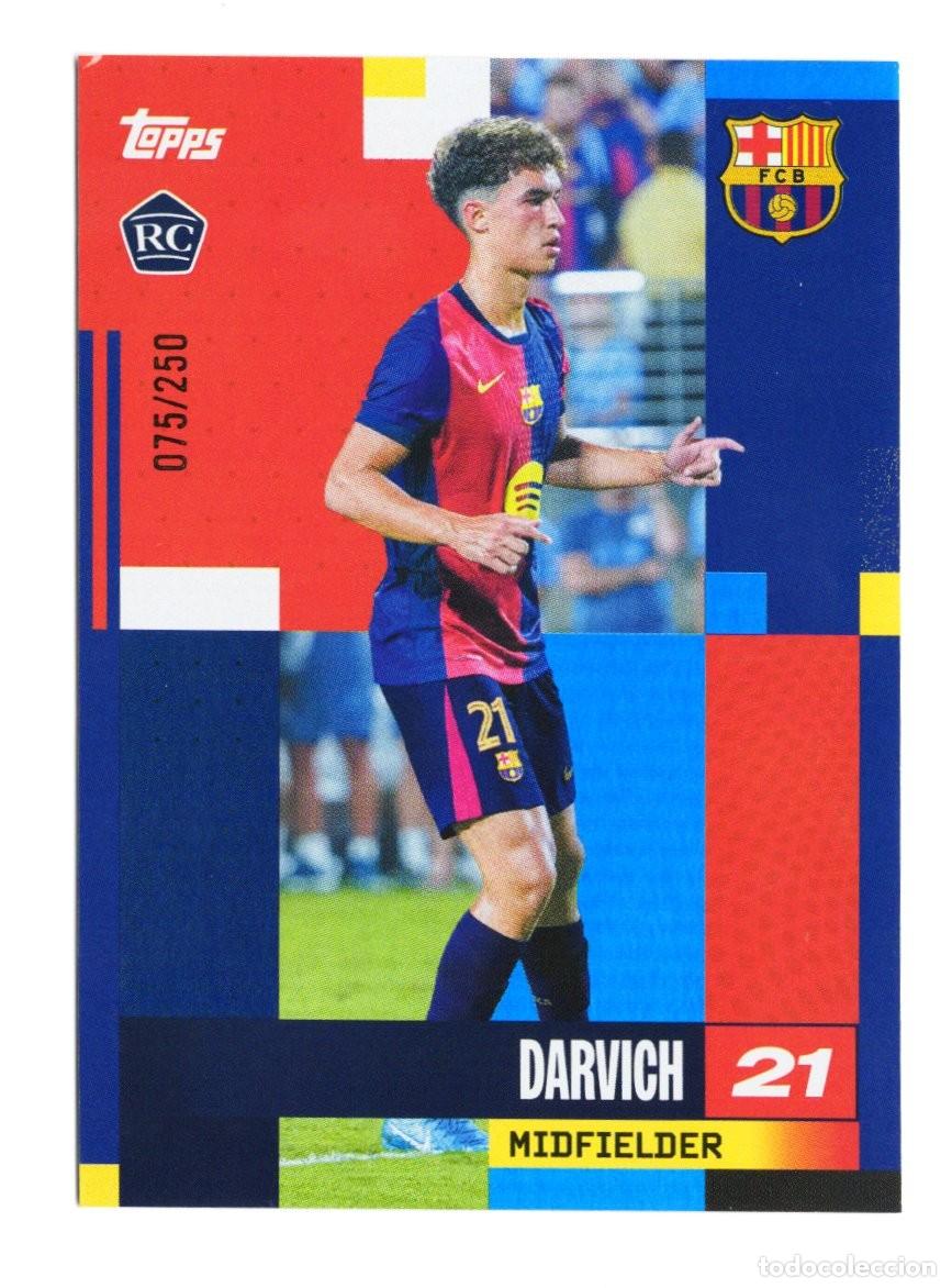 Cromos de f&uacute;tbol: Noah Darvich Barcelona Rookie RC Topps Numerada 75 /250