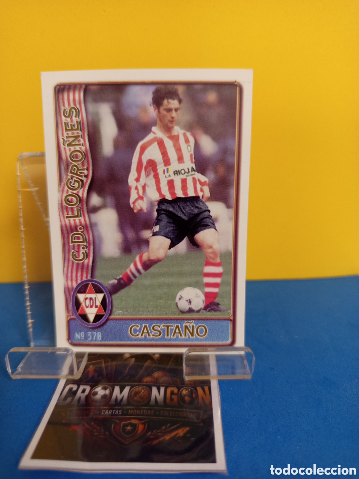 Figurine di Calcio: ❇️ CROMO ⚽ CARD 370 CASTA&Ntilde;O LOGRO&Ntilde;&Eacute;S FICHAS DE LA LIGA 96 97 1996 1997 MUNDICROMO SPORT ❇️