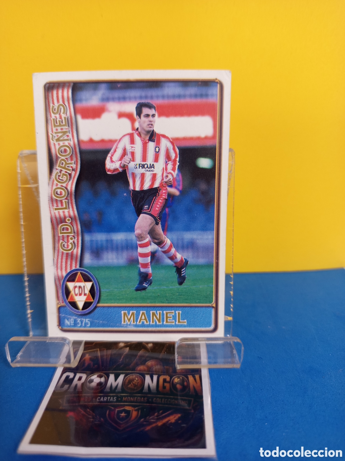 Figurine di Calcio: ❇️ CROMO ⚽ CARD 375 MANEL LOGRO&Ntilde;&Eacute;S FICHAS DE LA LIGA 96 97 1996 1997 MUNDICROMO SPORT ❇️