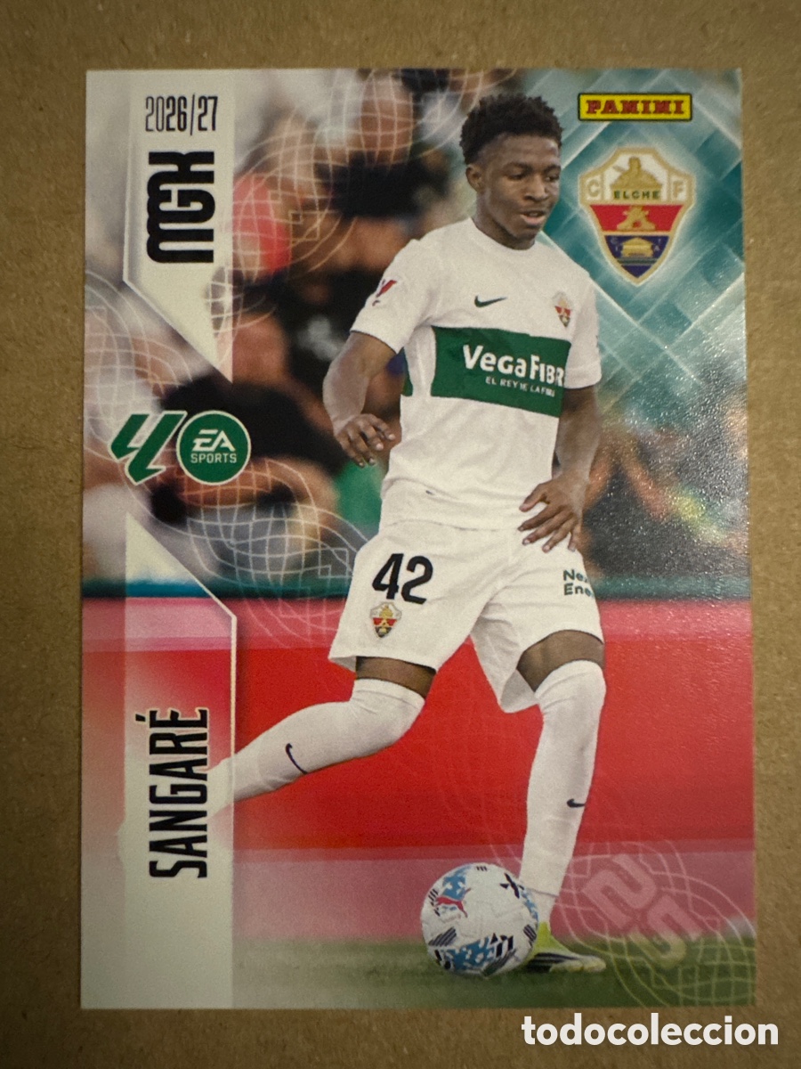 Cromos de f&uacute;tbol: # 148 Sangar&eacute; Elche Megacracks 26 27 2026 2027 2 Segunda 2a 2&ordf; Edici&oacute;n