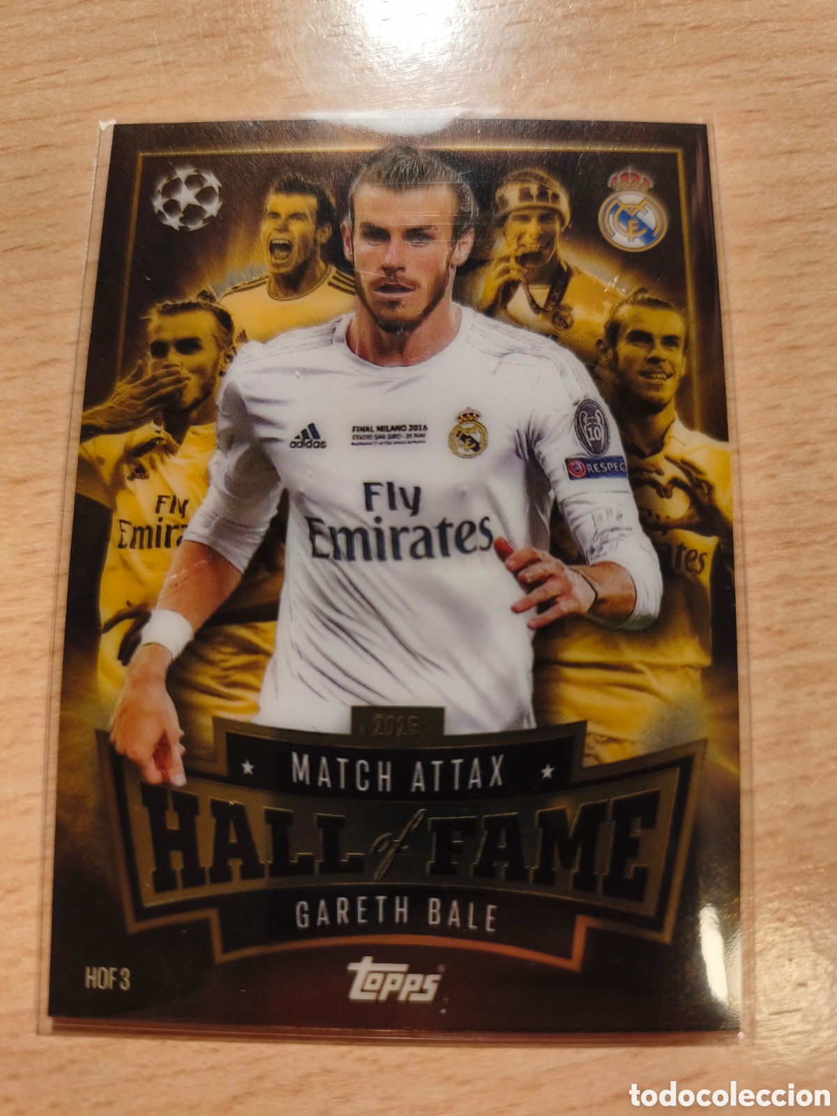 Cromos de f&uacute;tbol: HOF 3 GARETH BALE HALL OF FAME REAL MADRID MATCH ATTAX 2025 2026 TOPPS 25 26 HOF3