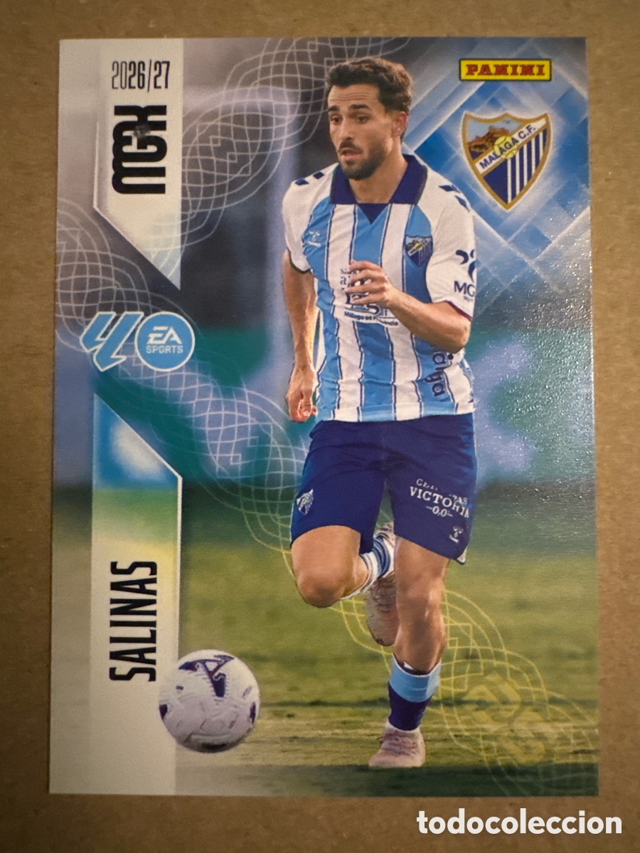 Cromos de f&uacute;tbol: # 243 Salinas M&aacute;laga Megacracks 26 27 2026 2027 2 Segunda 2a 2&ordf; Edici&oacute;n
