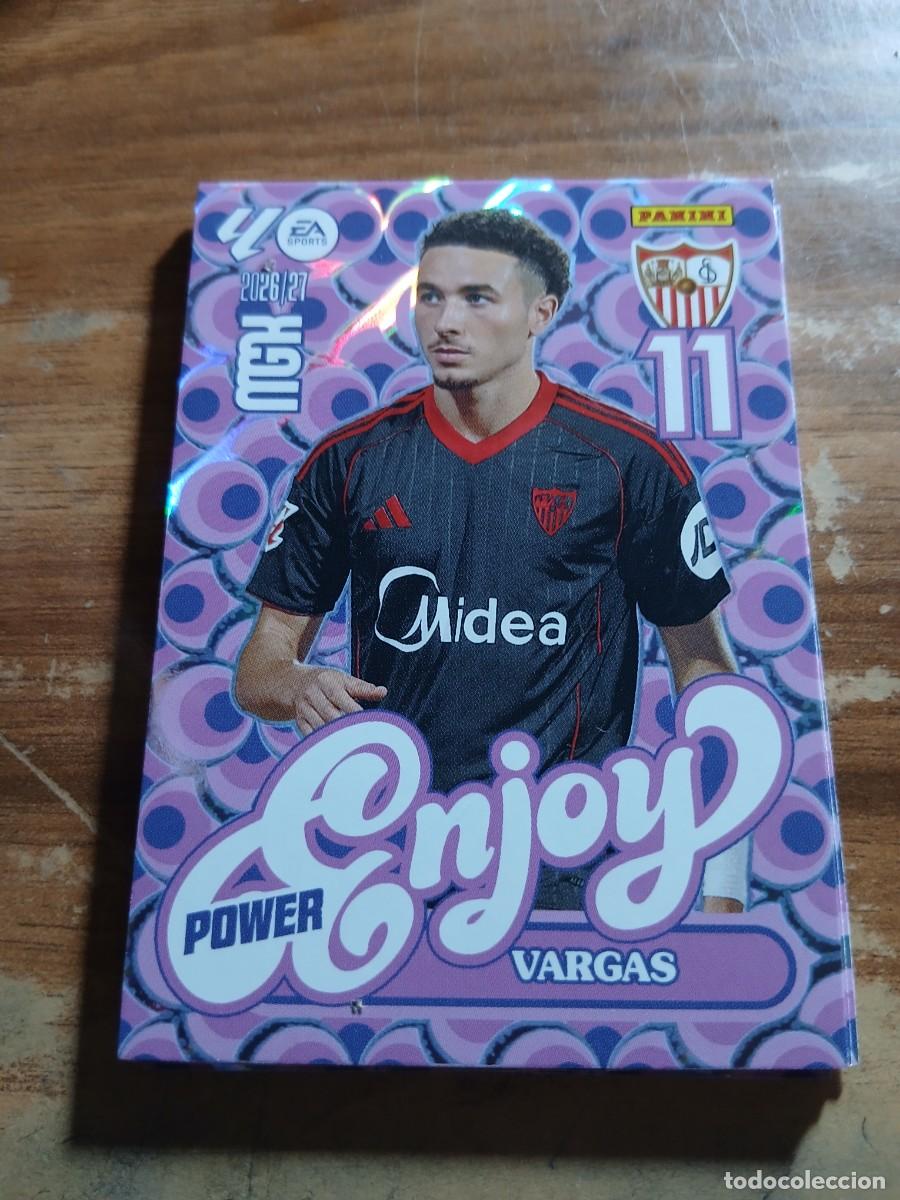 Cromos de f&uacute;tbol: CARD MEGACRACKS TEMPORADA 26/27: ENJOY POWER VARGAS, N&deg; 387P
