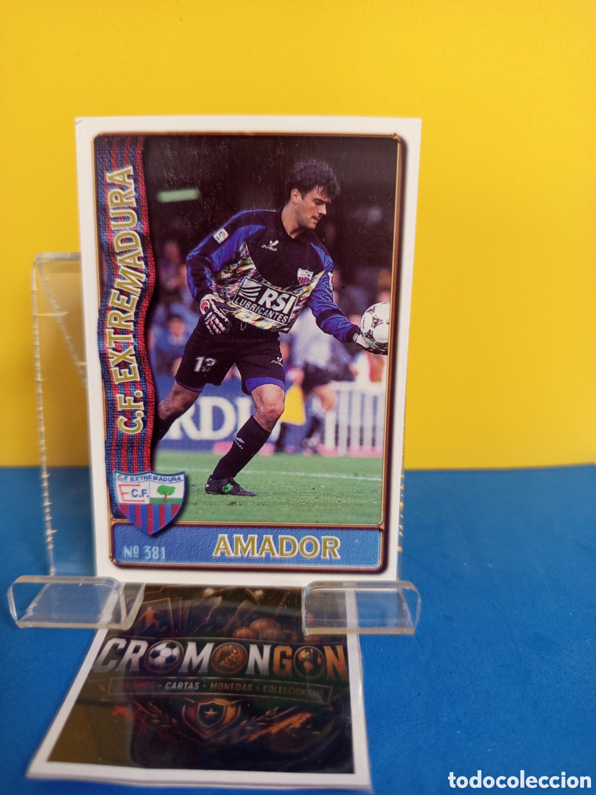Cromos de f&uacute;tbol: ❇️ CROMO ⚽ CARD 381 AMADOR EXTREMADURA FICHAS DE LA LIGA 96 97 1996 1997 MUNDICROMO SPORT ❇️