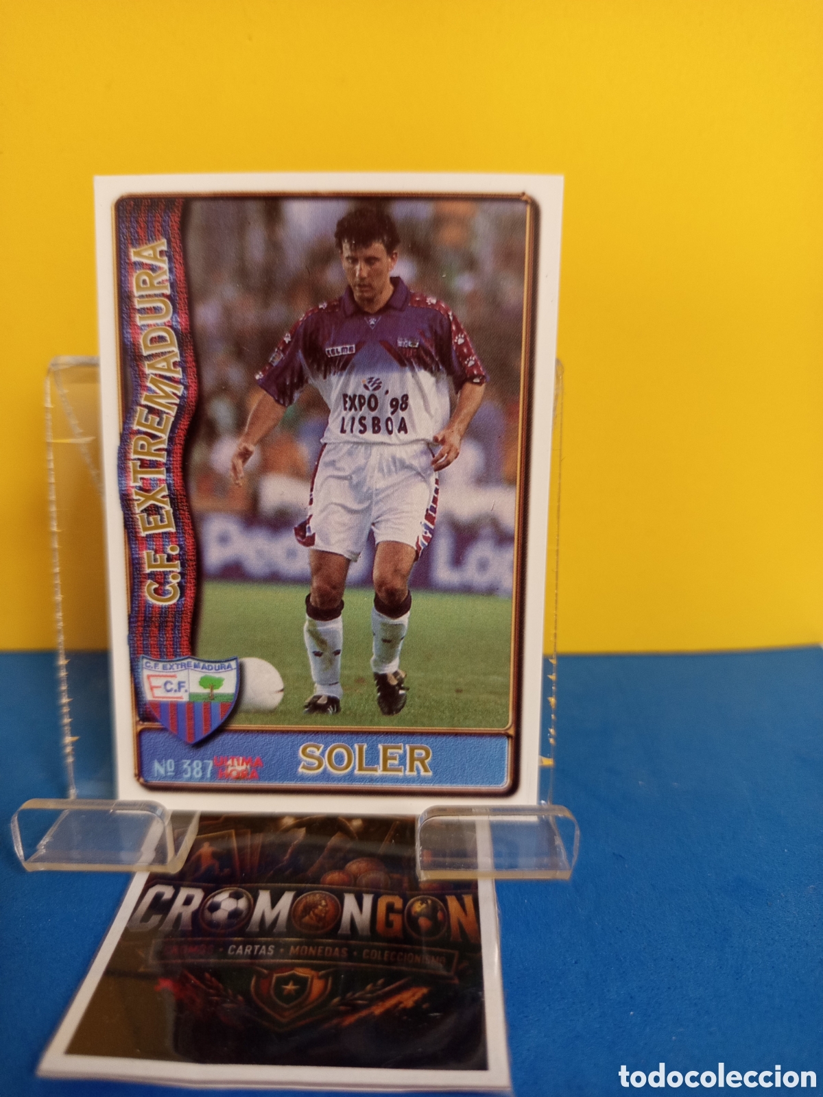 Cromos de f&uacute;tbol: ❇️ CROMO ⚽ CARD 387 SOLER EXTREMADURA UH FICHAS DE LA LIGA 96 97 1996 1997 MUNDICROMO SPORT ❇️