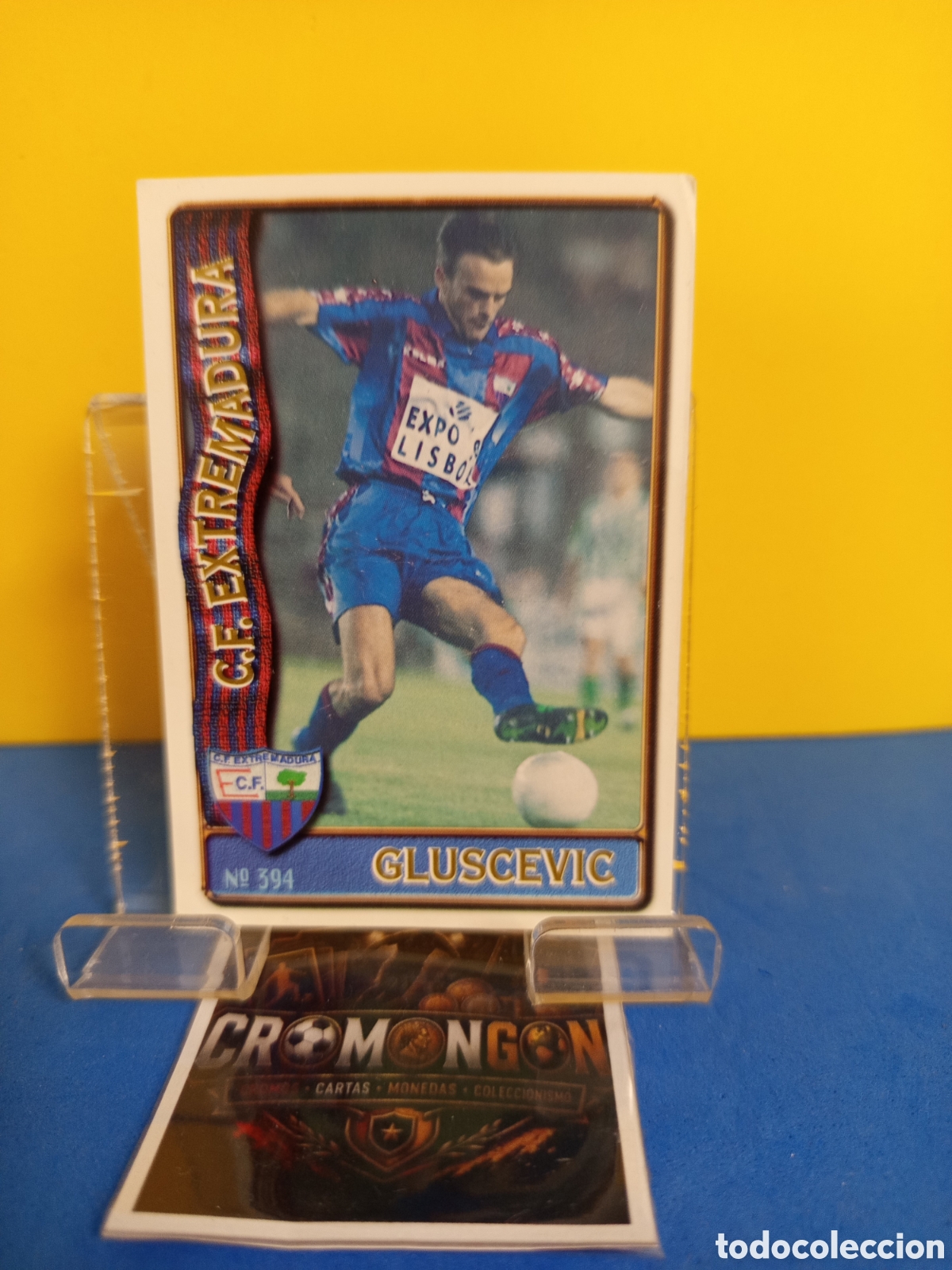 Cromos de f&uacute;tbol: ❇️ CROMO ⚽ CARD 394 GLUSCEVIC EXTREMADURA FICHAS DE LA LIGA 96 97 1996 1997 MUNDICROMO SPORT ❇️