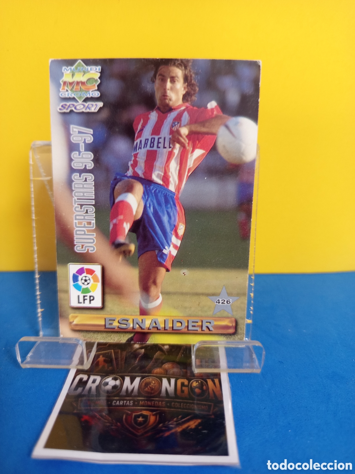 Cromos de f&uacute;tbol: ❇️ CROMO ⚽ 426 ESNAIDER CAMINERO ATL&Eacute;TICO DE MADRID SUPERSTARS 96 97 FICHAS 1996 1997 MUNDICROMO ❇️