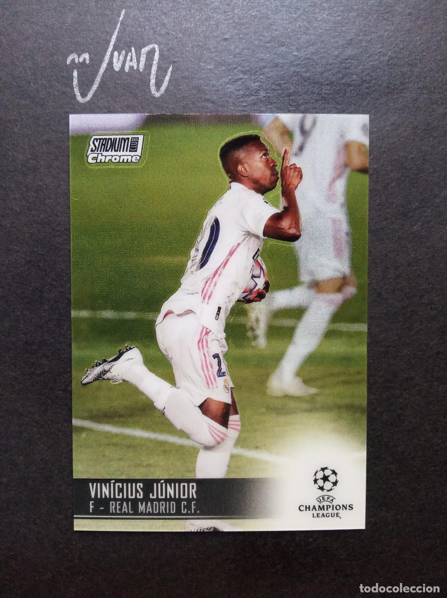 Cromos de f&uacute;tbol: N&ordm; 76 VINICIUS JUNIOR VINI JR REAL MADRID BRASIL ⚽ TOPPS &reg; CHROME STADIUM CLUB UEFA 2020 2021 20 21