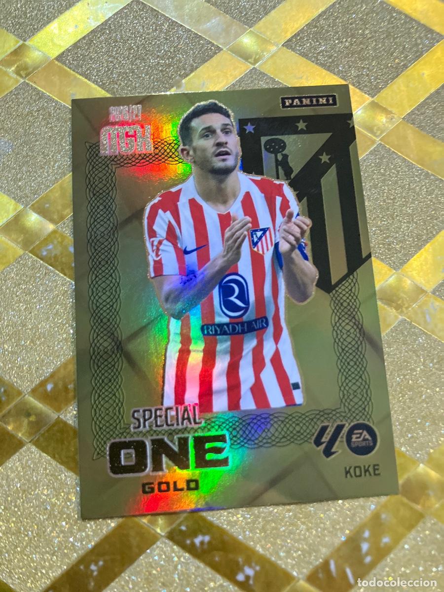 Cromos de f&uacute;tbol: CROMO DE FUTBOL KOKE ATLETICO MADRID SPECIAL ONE GOLD 2026 2027 MEGACRAKS MGK PANINI !