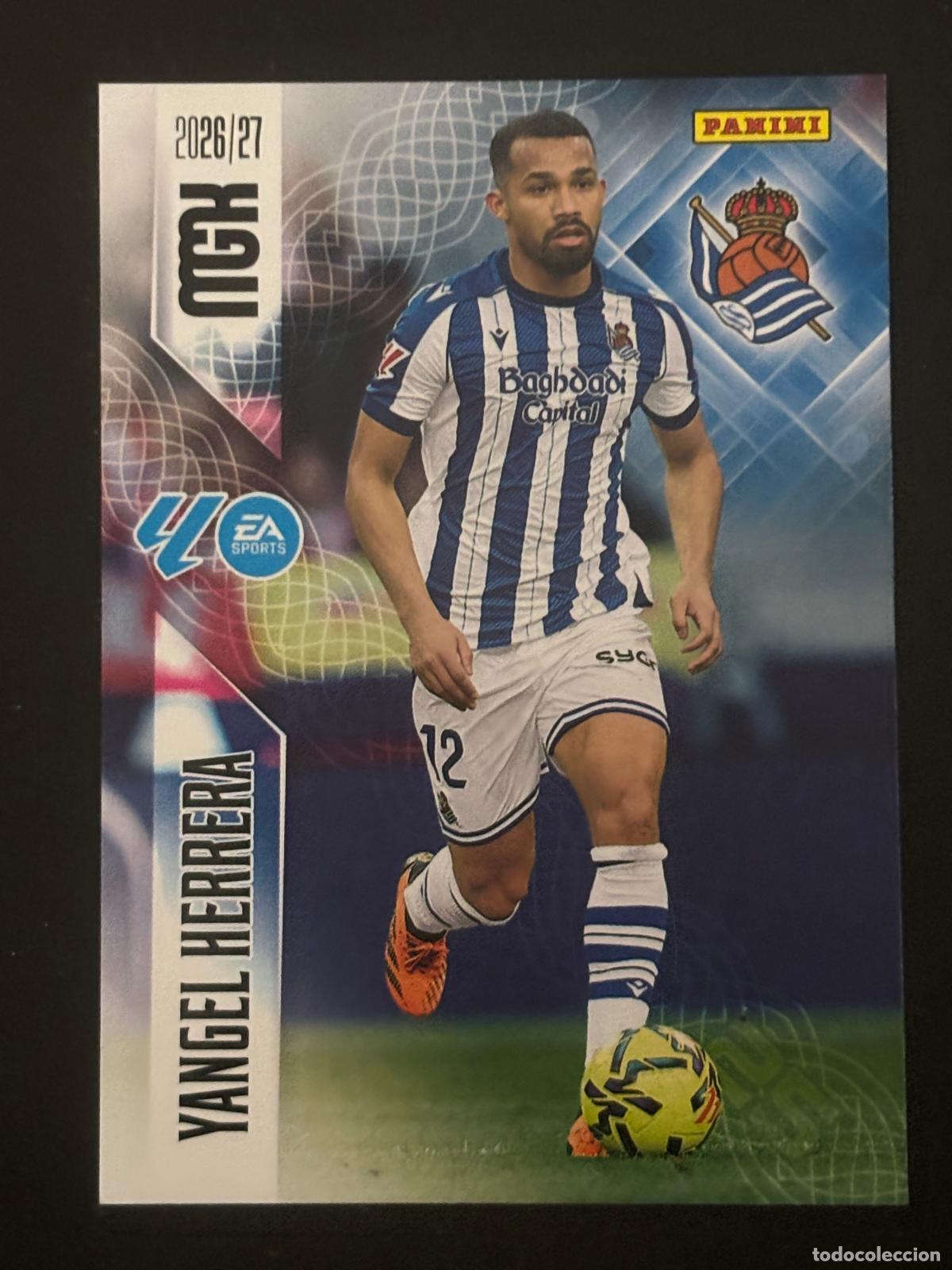 Cromos de f&uacute;tbol: 318 YANGEL HERRERA REAL SOCIEDAD 2&ordf; EDICI&Oacute;N MEGACRACKS MGK 26-27 2026-2027 PANINI LIGA