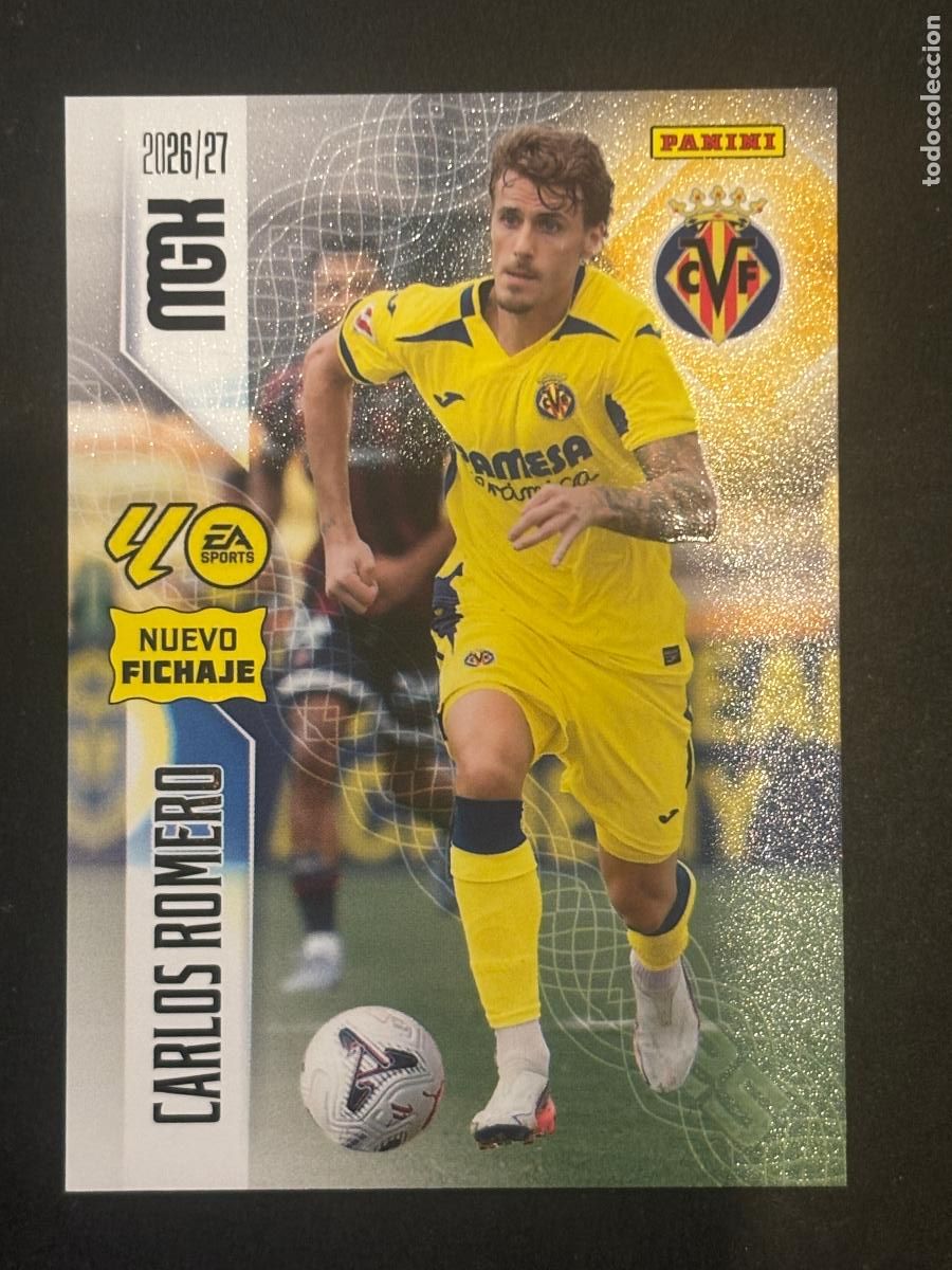 Cromos de f&uacute;tbol: 466 CARLOS ROMERO VILLARREAL NUEVOS FICHAJES 2&ordf; EDICI&Oacute;N MEGACRACKS MGK 26-27 2026-2027