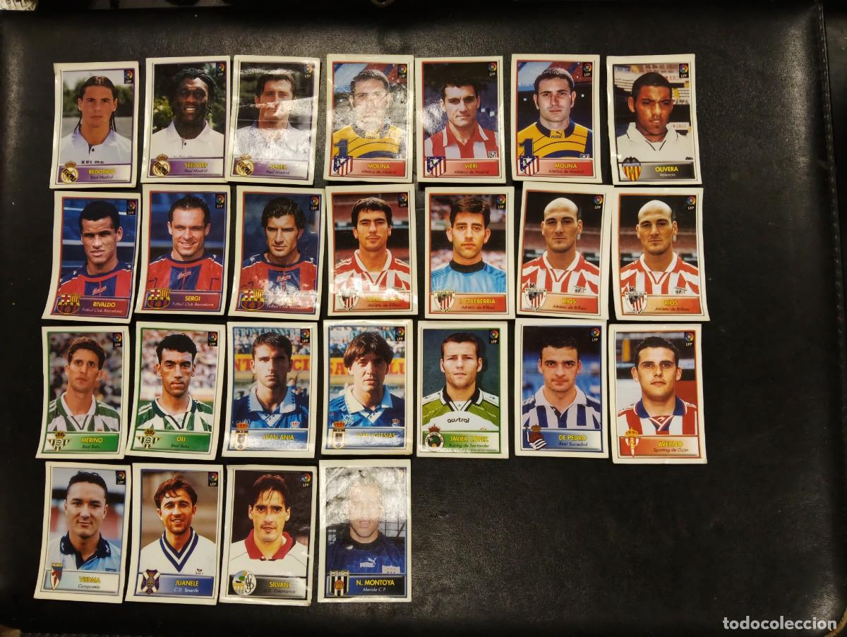 Fu&szlig;ball-Sticker: 25 CROMOS ADHESIVOS LIGA FUTBOL 1997 1998 97 98 - BOLLYCAO - SIN PEGAR