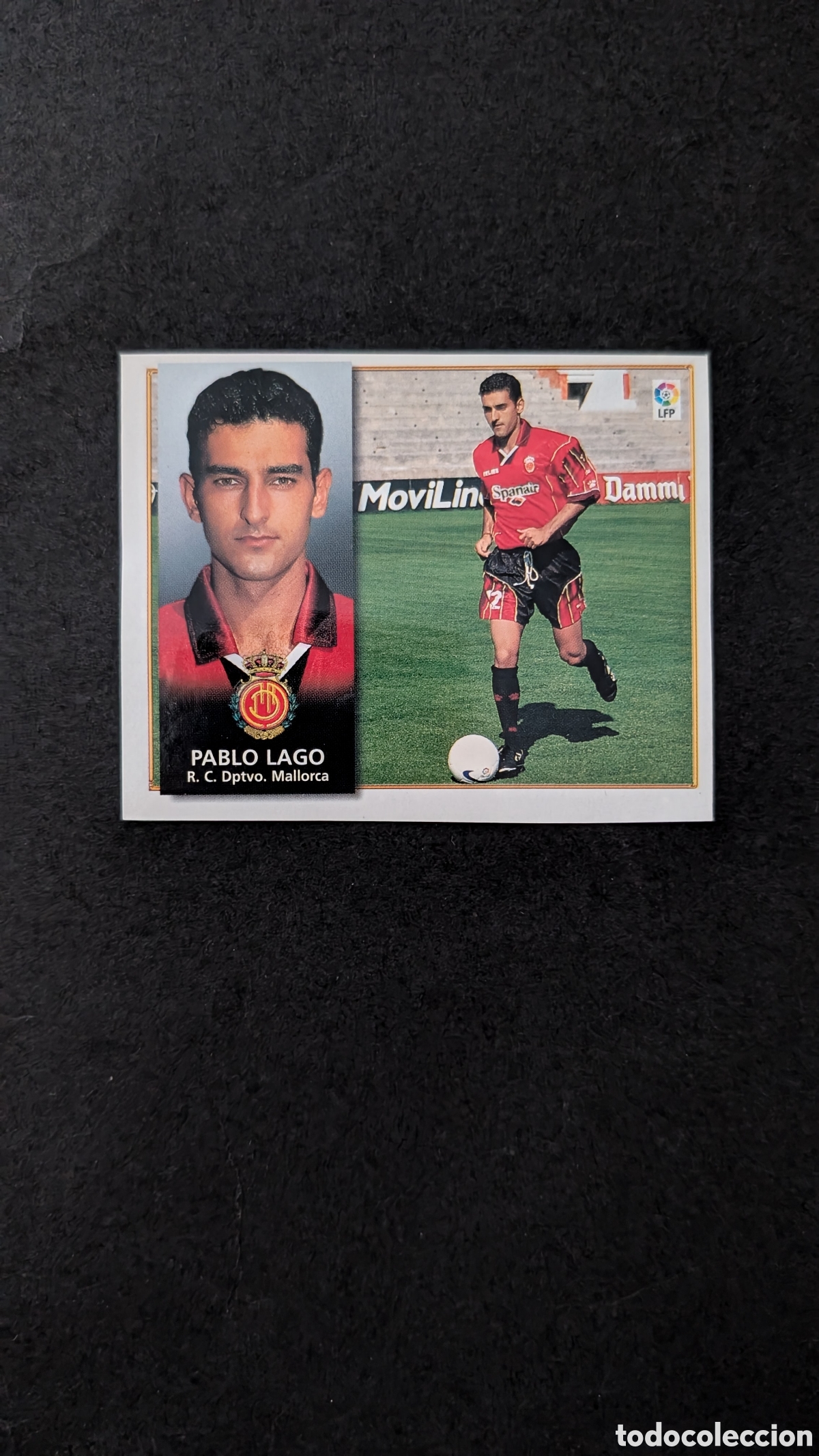Fu&szlig;ball-Sticker: PABLO LAGO MALLORCA FICHAJE 14 LIGA ESTE 1998/99 98 99 RECORTADO