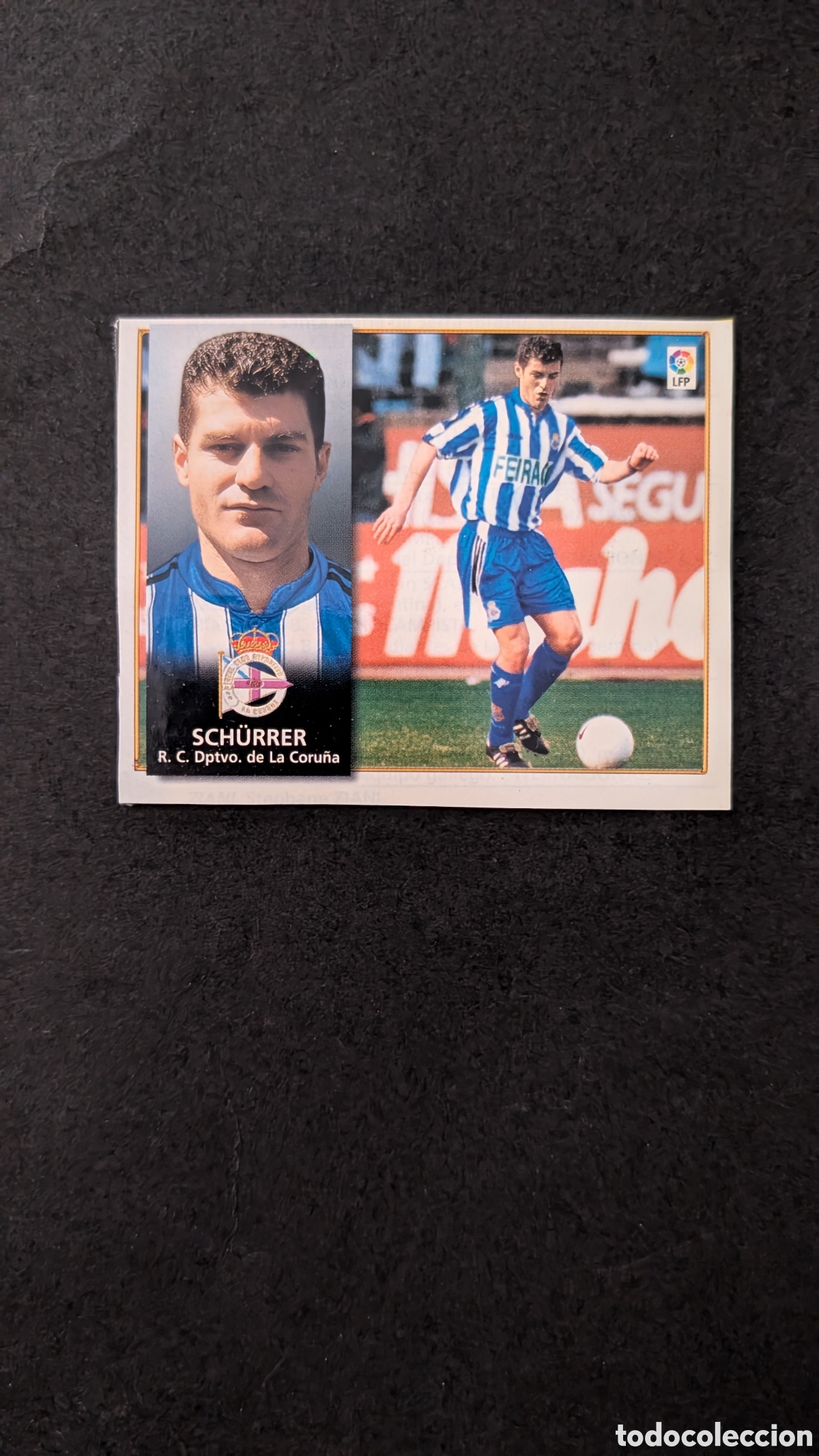 Fu&szlig;ball-Sticker: SCHURRER DEPORTIVO FICHAJE 19 LIGA ESTE 1998/99 98 99 RECORTADO