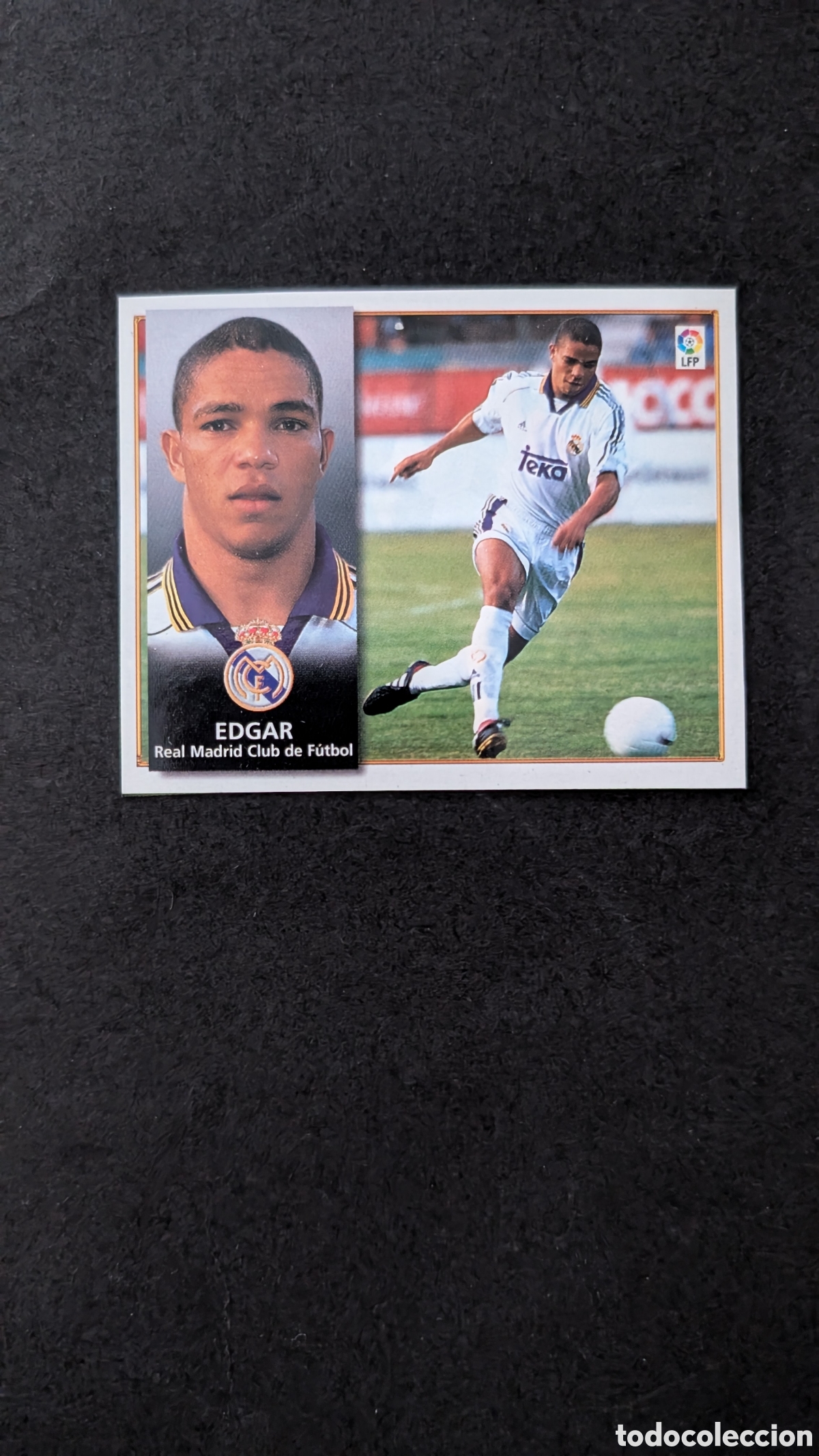 Fu&szlig;ball-Sticker: EDGAR REAL MADRID FICHAJE 24 LIGA ESTE 1998/99 98 99 RECORTADO