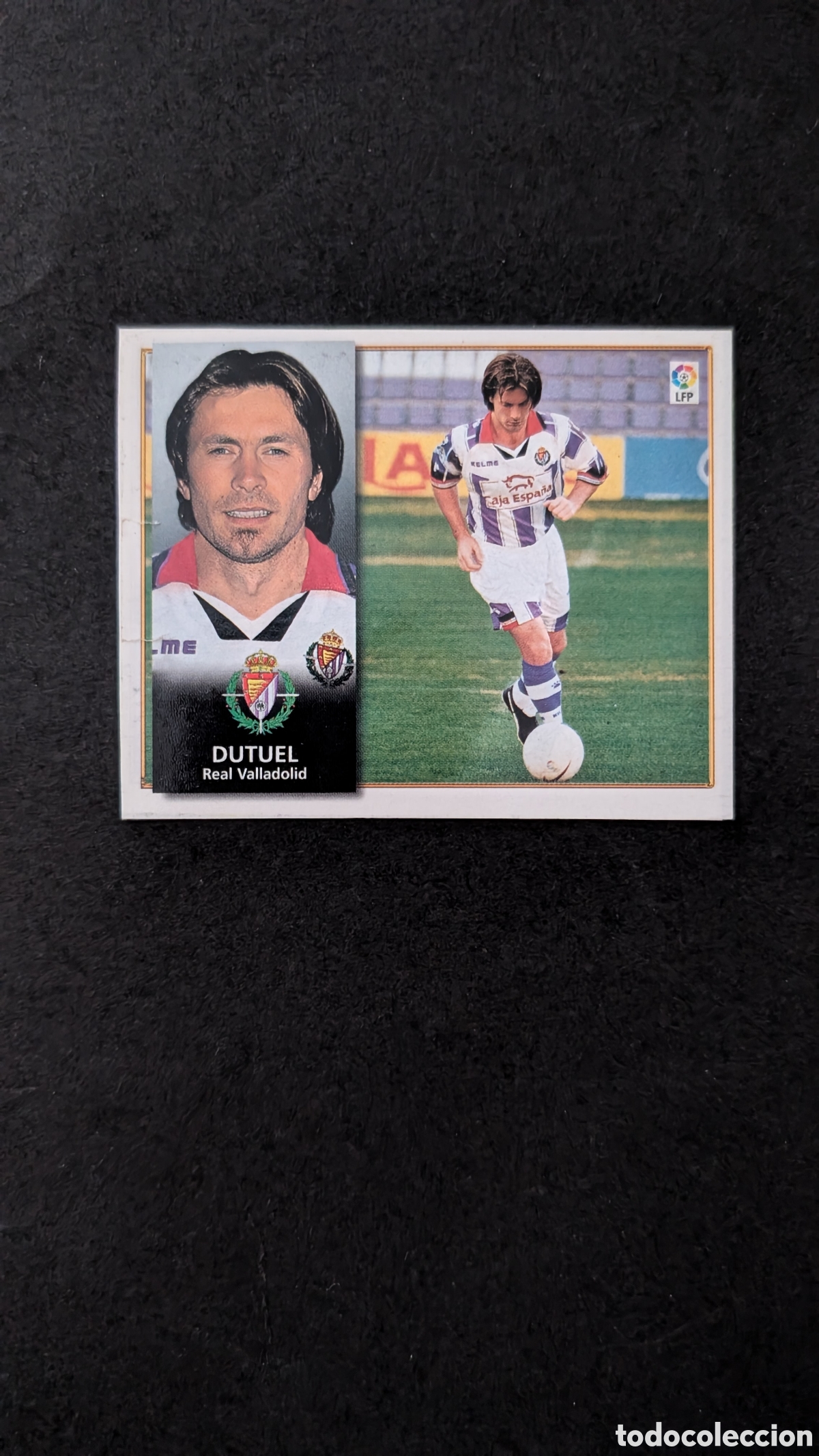 Fu&szlig;ball-Sticker: DUTUEL VALLADOLID FICHAJE 27 LIGA ESTE 1998/99 98 99 RECORTADO