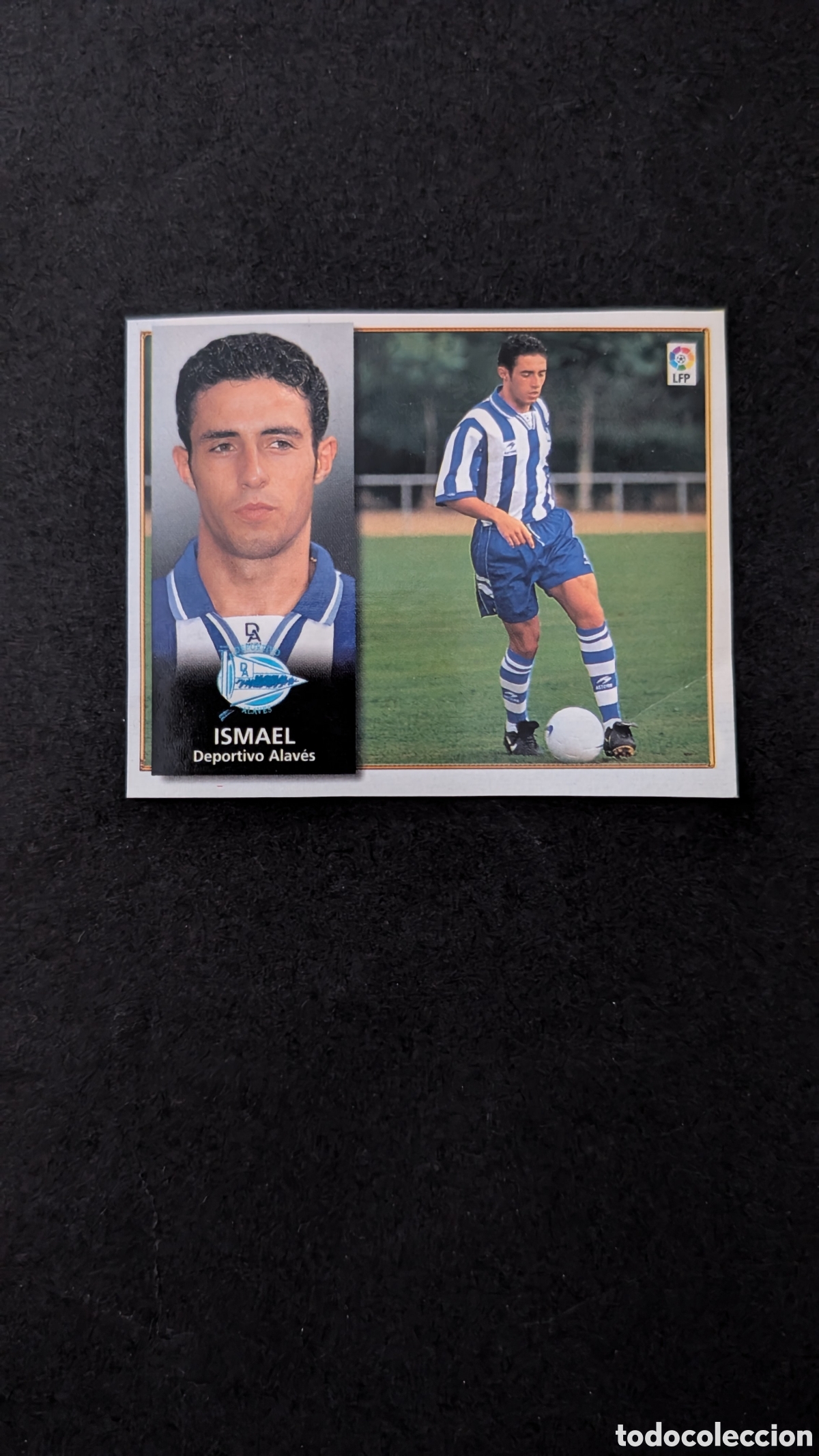Fu&szlig;ball-Sticker: ISMAEL ALAVES COLOCA LIGA ESTE 1998/99 98 99 RECORTADO