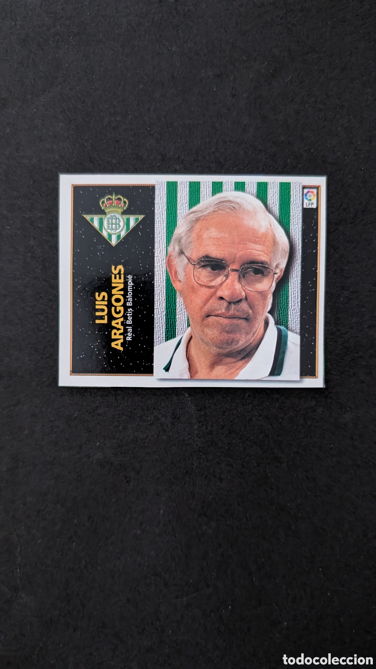 Cromos de f&uacute;tbol: LUIS ARAGONES BETIS ENTRENADOR BAJA LIGA ESTE 1998/99 98 99 RECORTADO