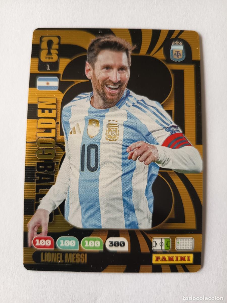 Cromos de f&uacute;tbol: CARD 1 LIONEL LEO MESSI ARGENTINA GOLDEN BALLER - ADRENALYN XL FIFA WORLD CUP MUNDIAL 2026 PANINI