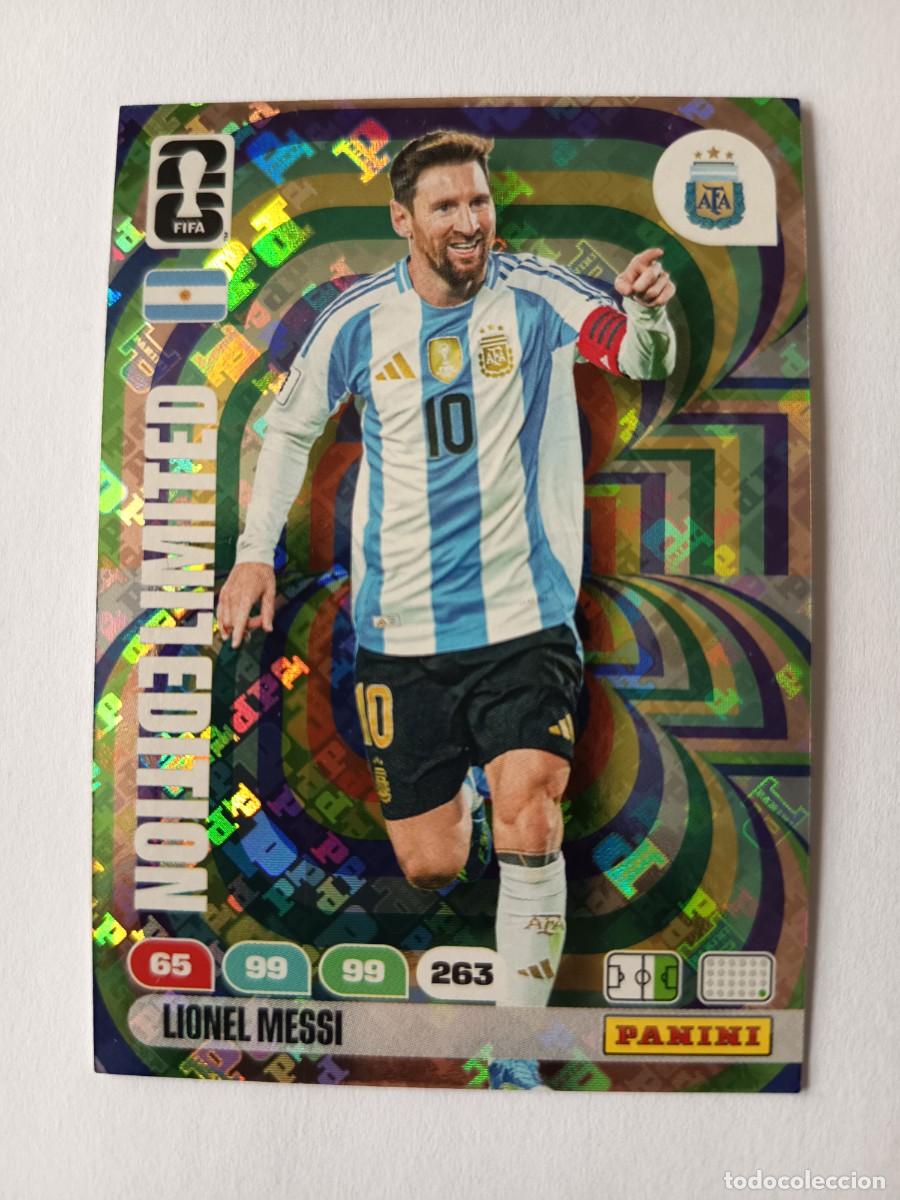 Cromos de f&uacute;tbol: CARD LIMITED EDITION LIMITADA LIONEL LEO MESSI ARGENTINA - ADRENALYN WORLD CUP MUNDIAL 2026 PANINI
