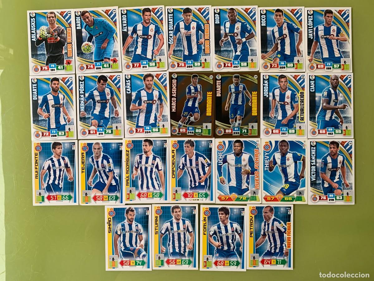 Cromos de f&uacute;tbol: LOTE DE CROMOS DEL REAL CLUB DEPORTIVO ESPA&Ntilde;OL