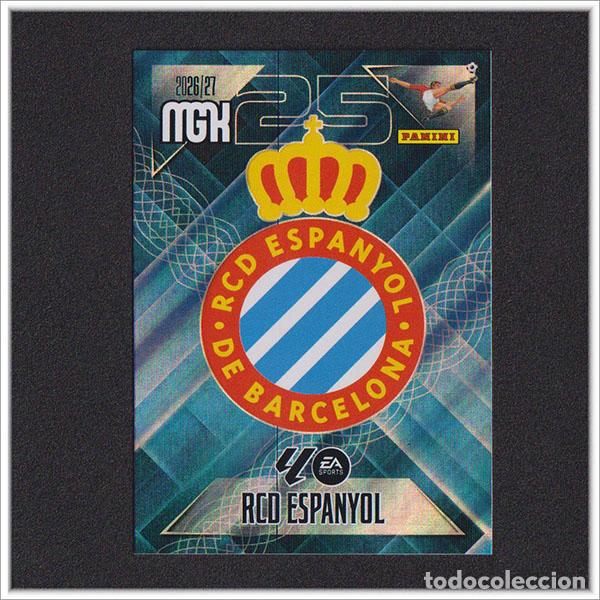 Cromos de f&uacute;tbol: MEGACRACKS 2026 2027 26 27 PANINI ESCUDO 163 ESPANYOL COLECCI&Oacute;N ALBUM LIGA F&Uacute;TBOL MGK