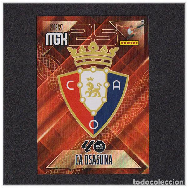 Cromos de f&uacute;tbol: MEGACRACKS 2026 2027 26 27 PANINI ESCUDO 253 OSASUNA COLECCI&Oacute;N ALBUM LIGA F&Uacute;TBOL MGK