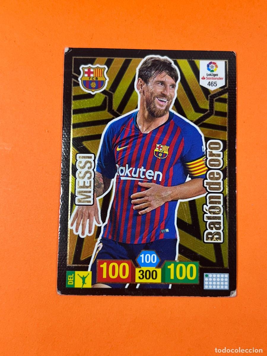 Cromos de f&uacute;tbol: CROMO MESSI BALON DE ORO 2017 -2018 ADRENALYN PANINI