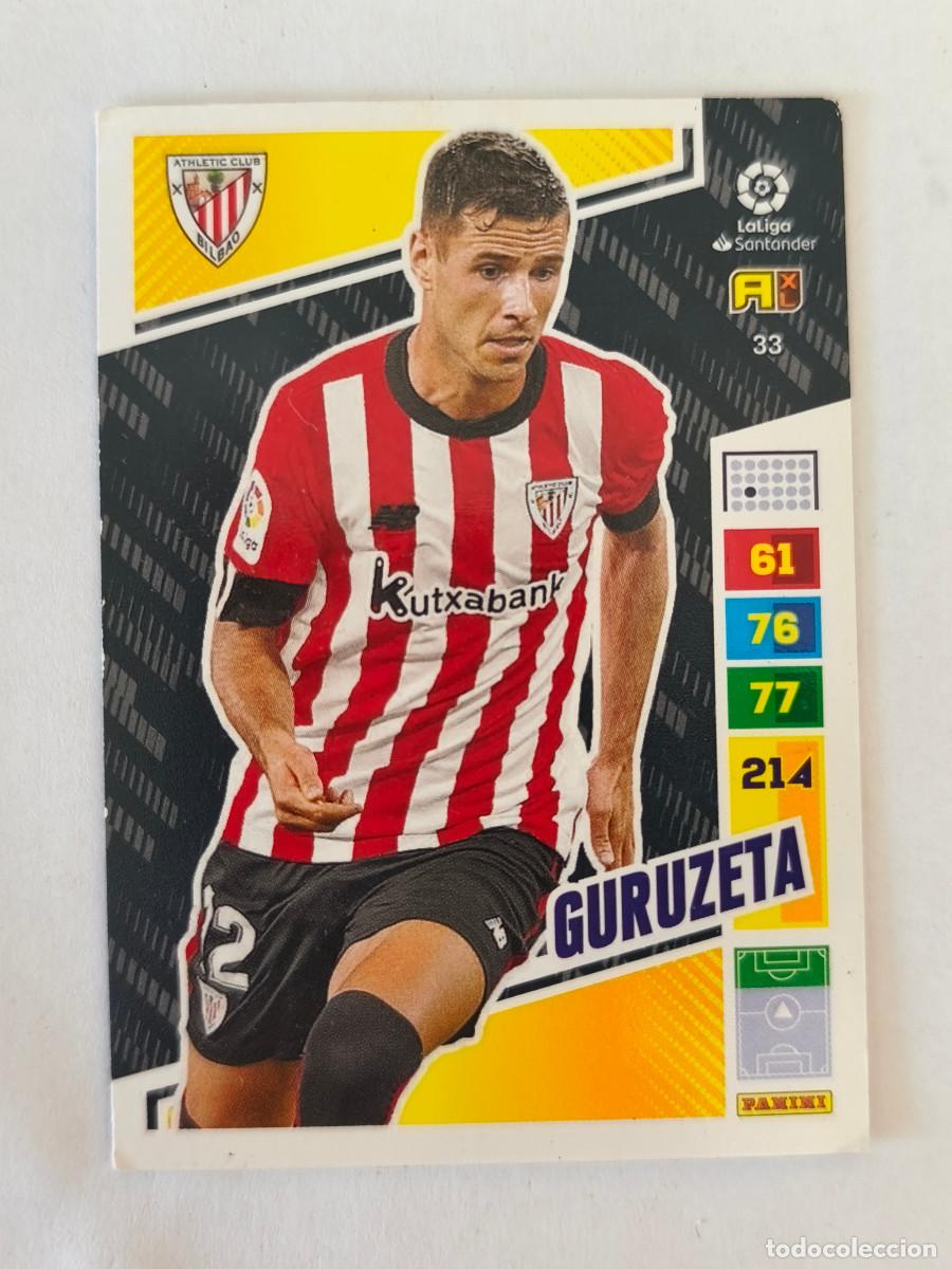 Cromos de f&uacute;tbol: CROMO ADRENALYN LIGA SANTANDER 2022 2023 - No 33 GURUZETA - ATHLETIC CLUB BILBAO