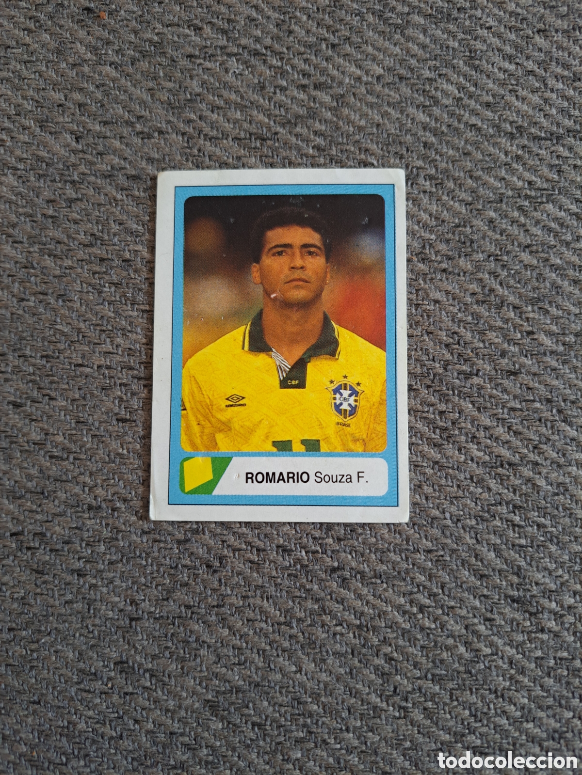 Cromos de f&uacute;tbol: Romario. N&deg;102. Brasil. Mundial USA 94. Ediciones Estadio